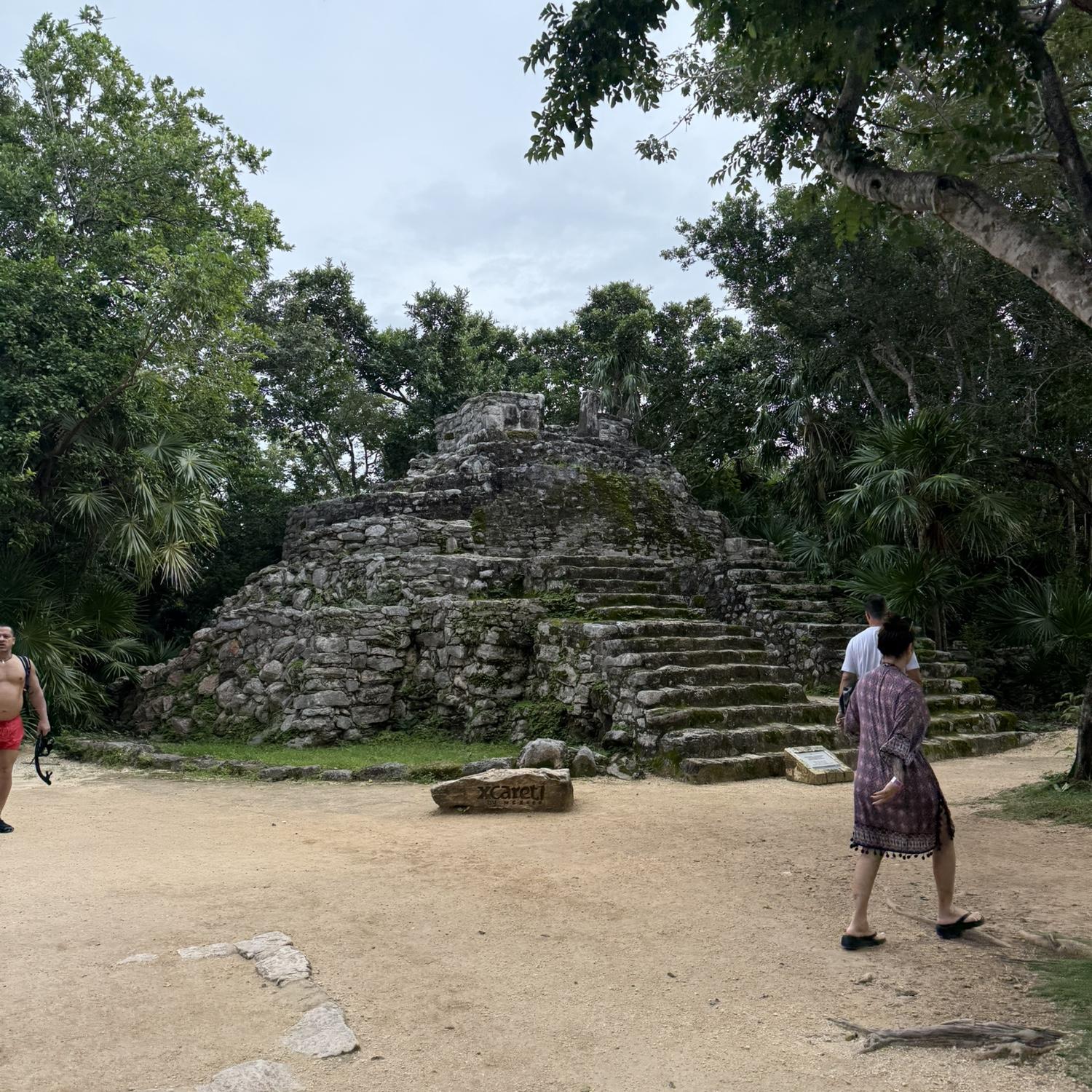 Check out some real ruins at the Xcaret Park.