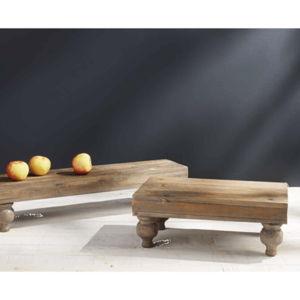 Long Wood Pedestal Stand
