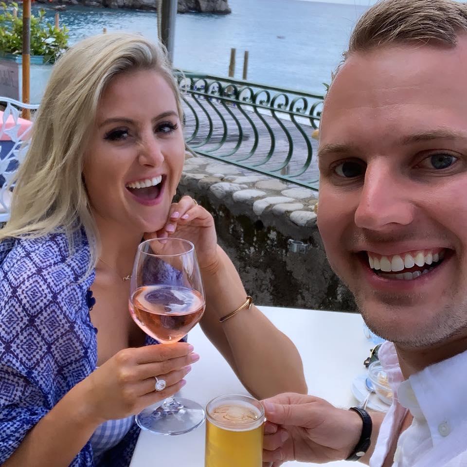 Celebrating our engagement in Positano!