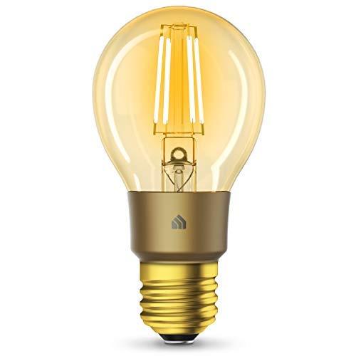 TP-Link Kasa Smart Wi-Fi LED Bulb, Filament E26 Smart Light Bulb, Warm Amber 2000K,Dimmable,No Hub Required, Compatible with Alexa & Google Assistant (KL60)