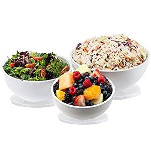 Fit & Fresh Chilled Serving Bowls, Set of 3 Freezable Bowls with Lids (3-Cup, 6.5-Cup, and 10-Cup Capacity), BPA-Free, Perfect for Party, Gathering, Food Storage
