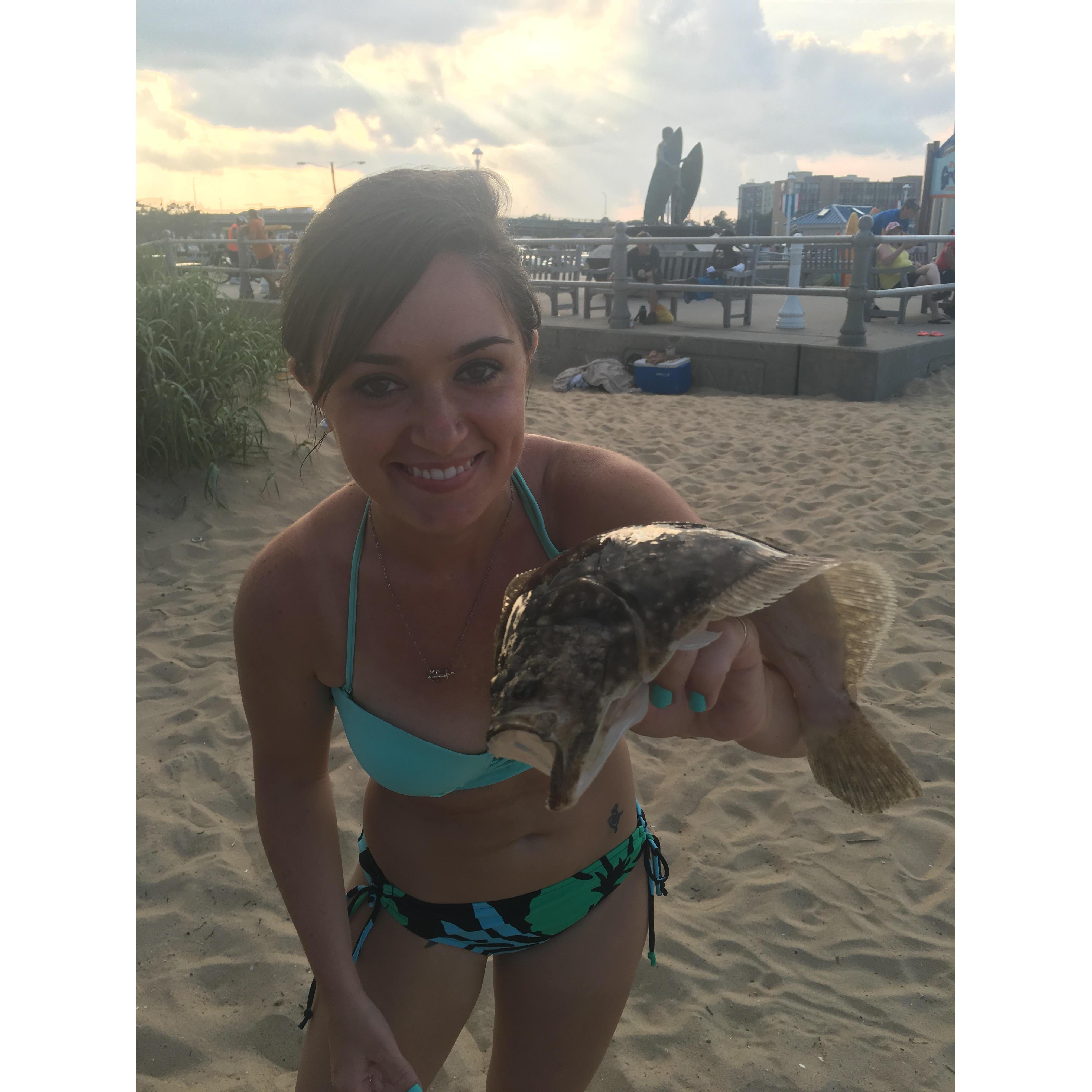 The flounder we caught on our first fishing trip.