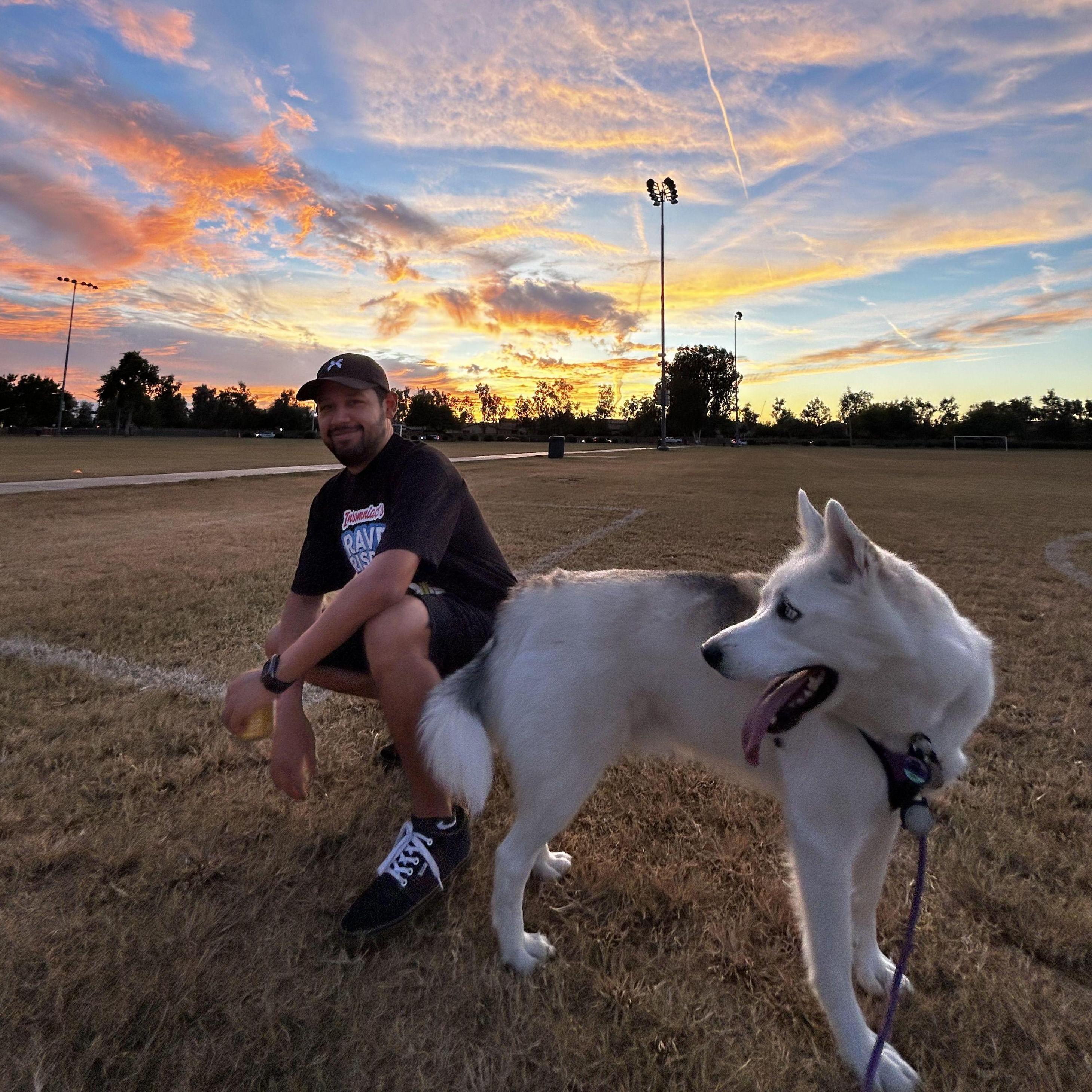 What: Bash's first photo with Dad // When: November, 2023 // Where: Chandler, Arizona