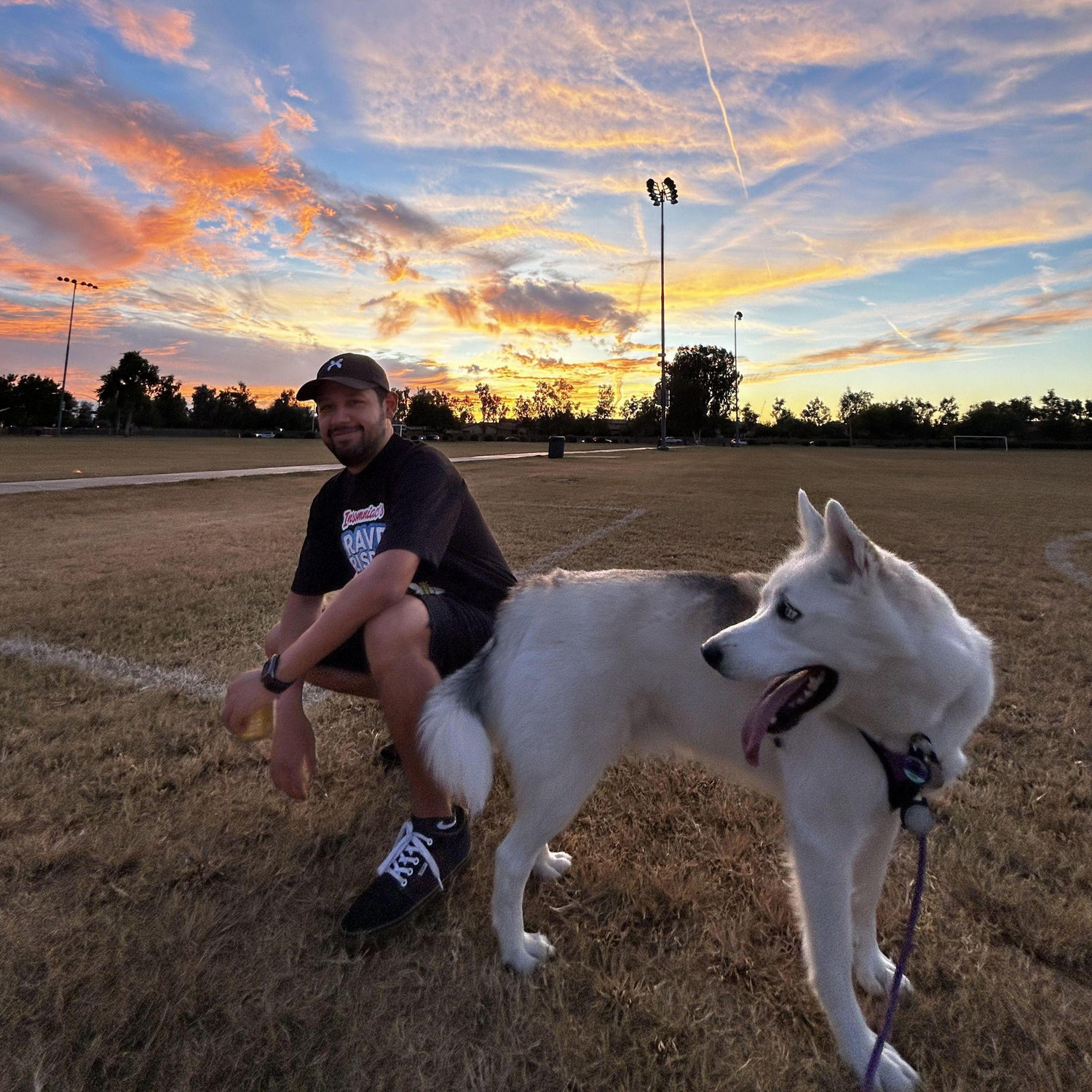 What: Bash's first photo with Dad // When: November, 2023 // Where: Chandler, Arizona