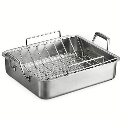 Tramontina Gourmet Prima Roasting Pan with Basting Grill and V-Rack (16.5")