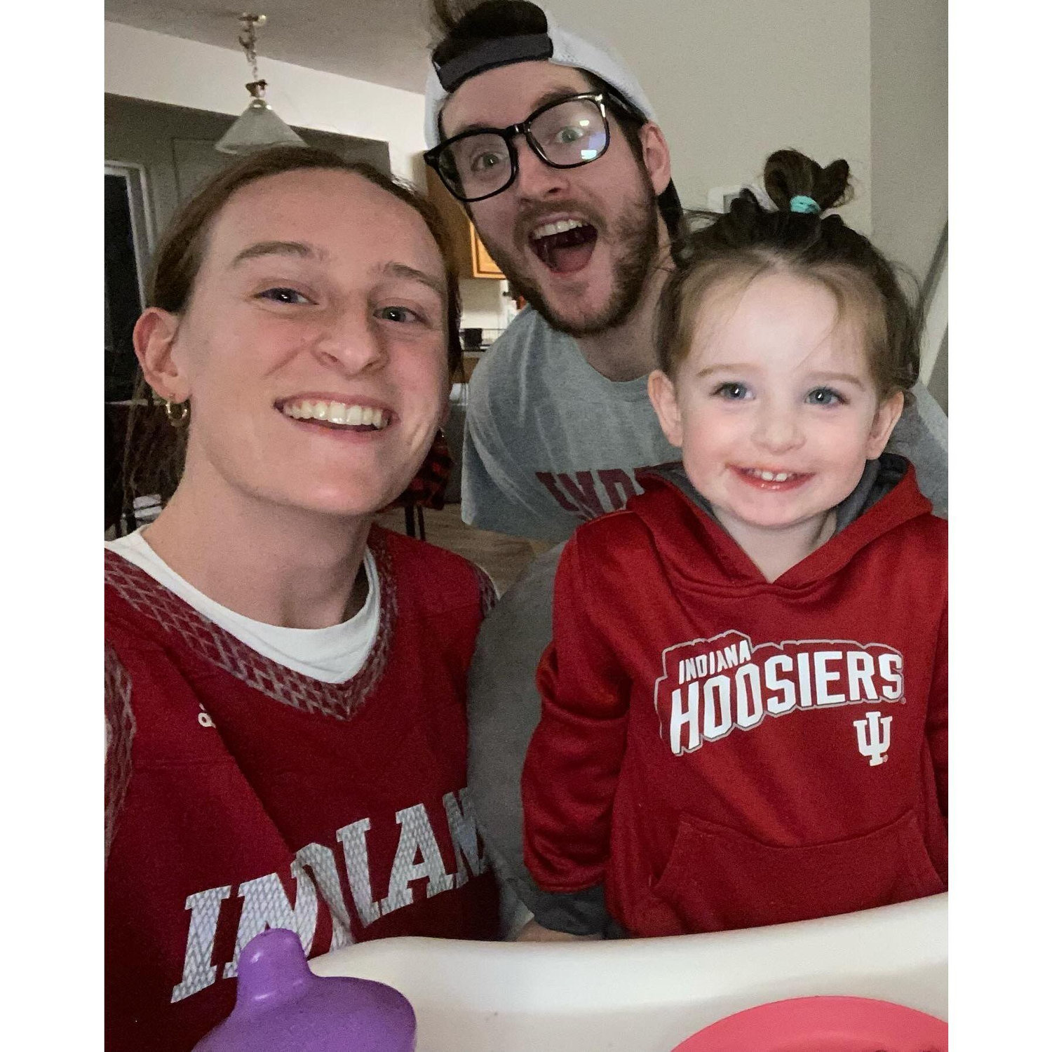 Celebrating a big IU win over Purdue