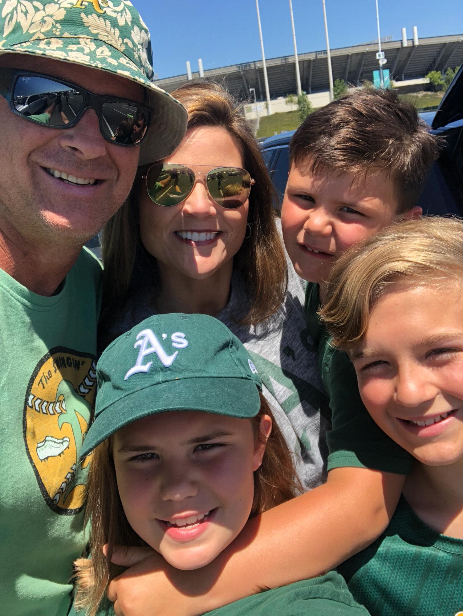 Memorial Day at the A’s game with the fam