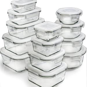 [13-Pack] Glass Storage Containers with Lids - Glass Food Storage Containers Airtight - Glass Containers With Lids - Glass Meal Prep Containers Glass Food Containers - Glass Lunch Containers