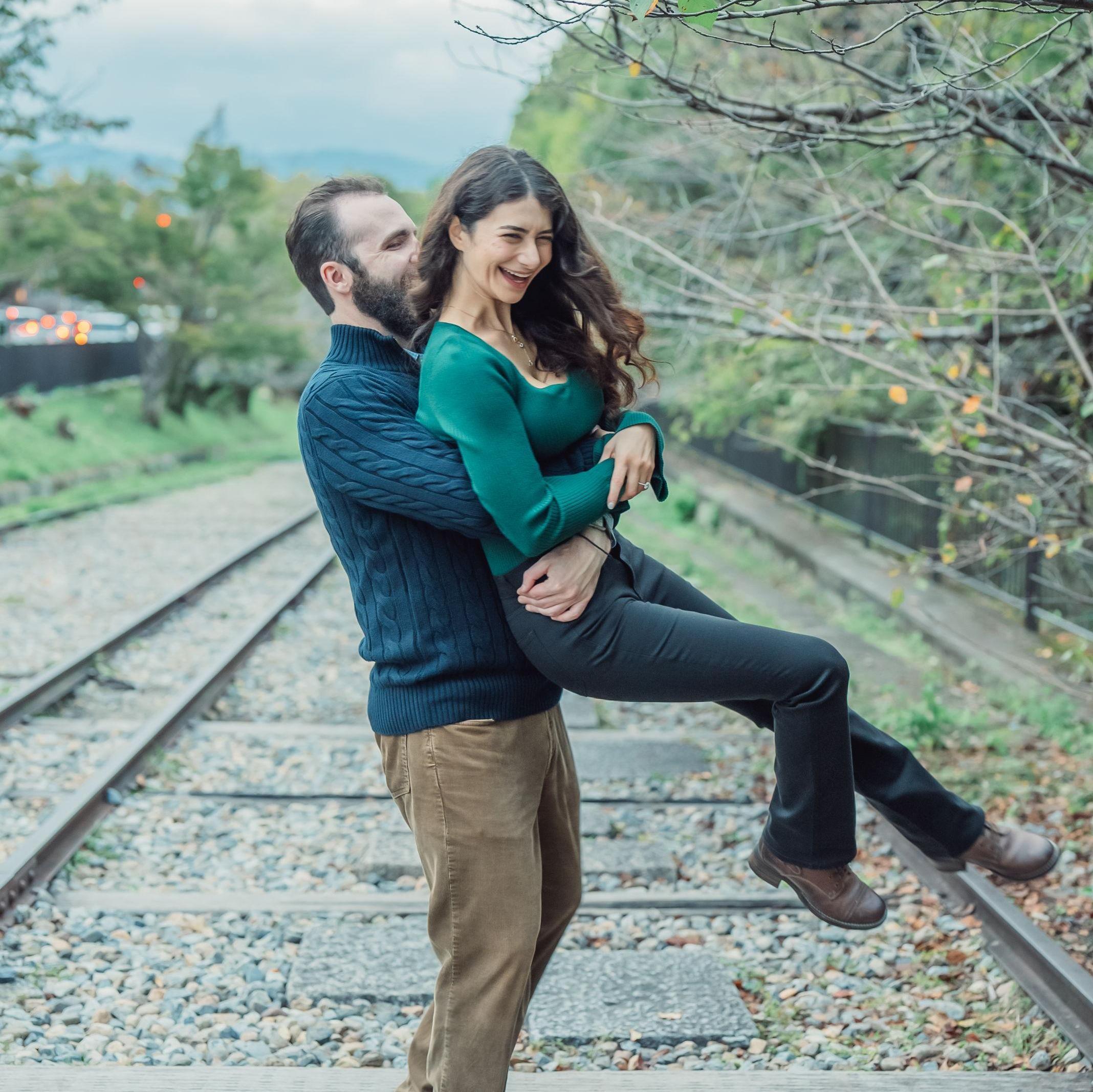 Right After John Proposed To Paria, Kyoto, Japan, 2024.
