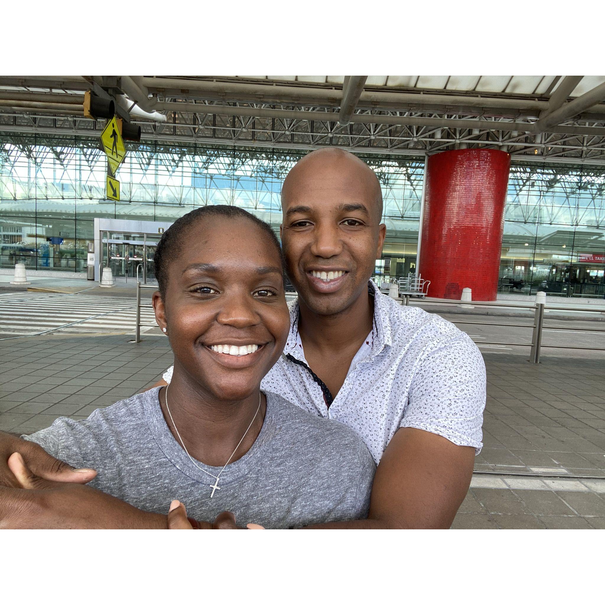 Saying goodbye before Ayee moved to Bahrain in August 2020.