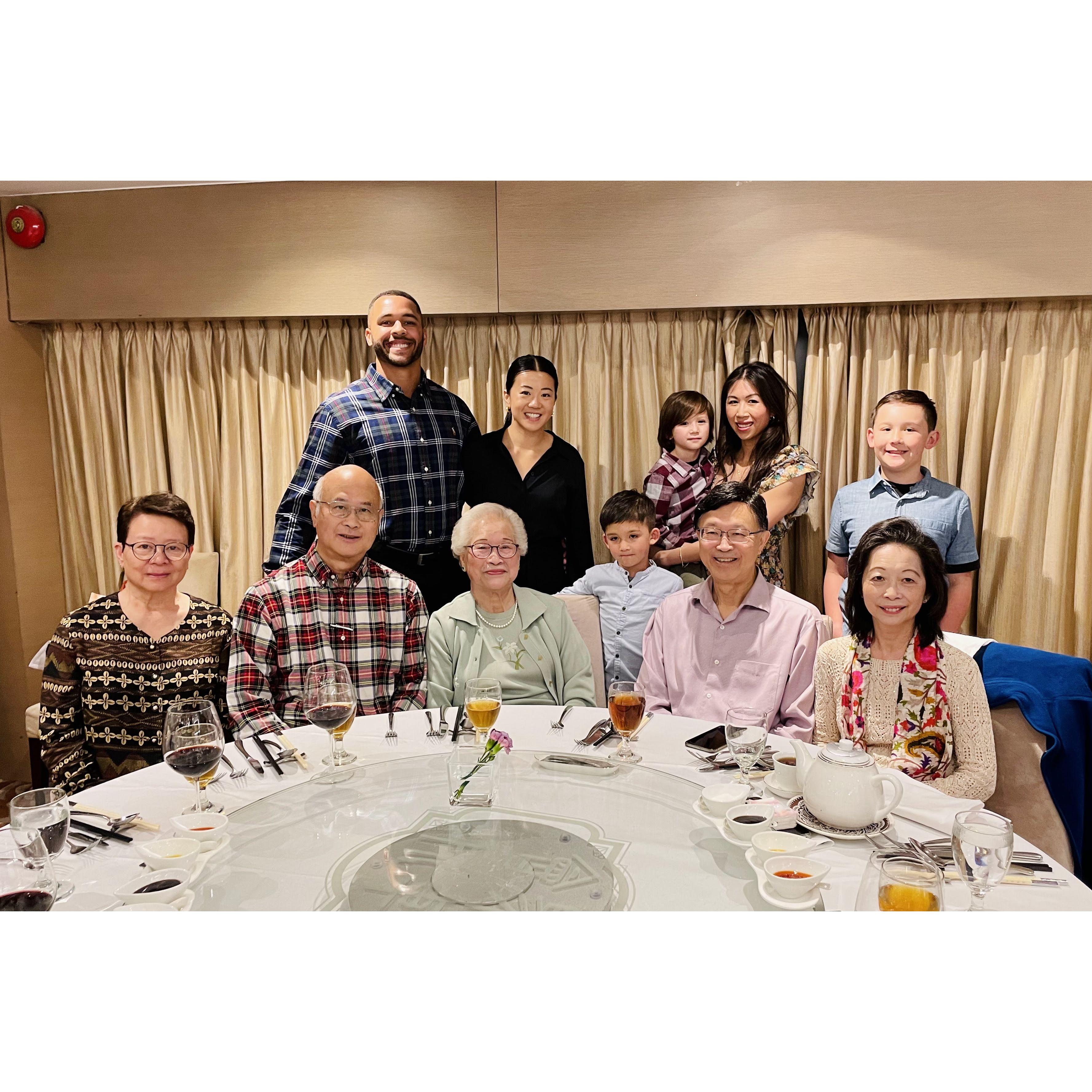 Hong Kong - Bradley was introduced to Haley's extended family and even learned a little bit of Cantonese!