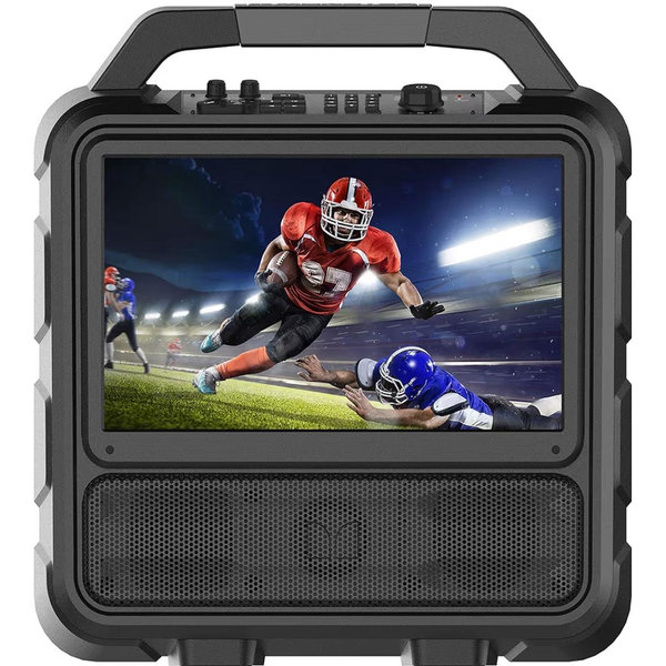 Monster Vision 2 | Portable Entertainment System, 15.6” 1080p Display, 60W Audio | Up to 25 Hours Playback | Two HDMI Ports for Your Favorite Smart Streaming Device & Gaming Console | Portable TV