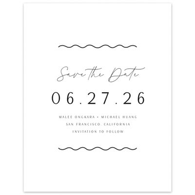 White Wedding Digital Save the Date - Molnar Portrait