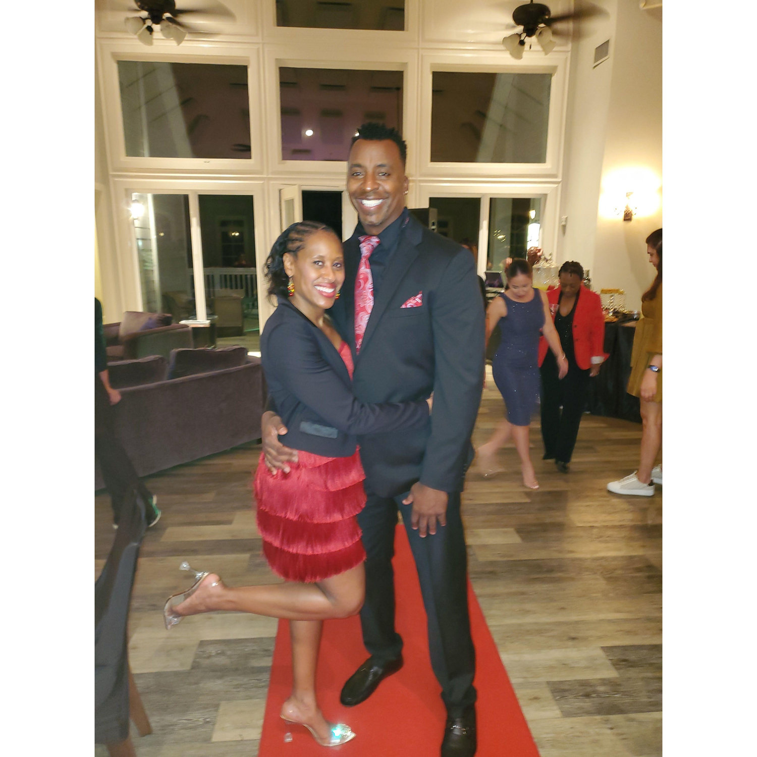 We love a good party & always seem to match each other unintentionally. :-)