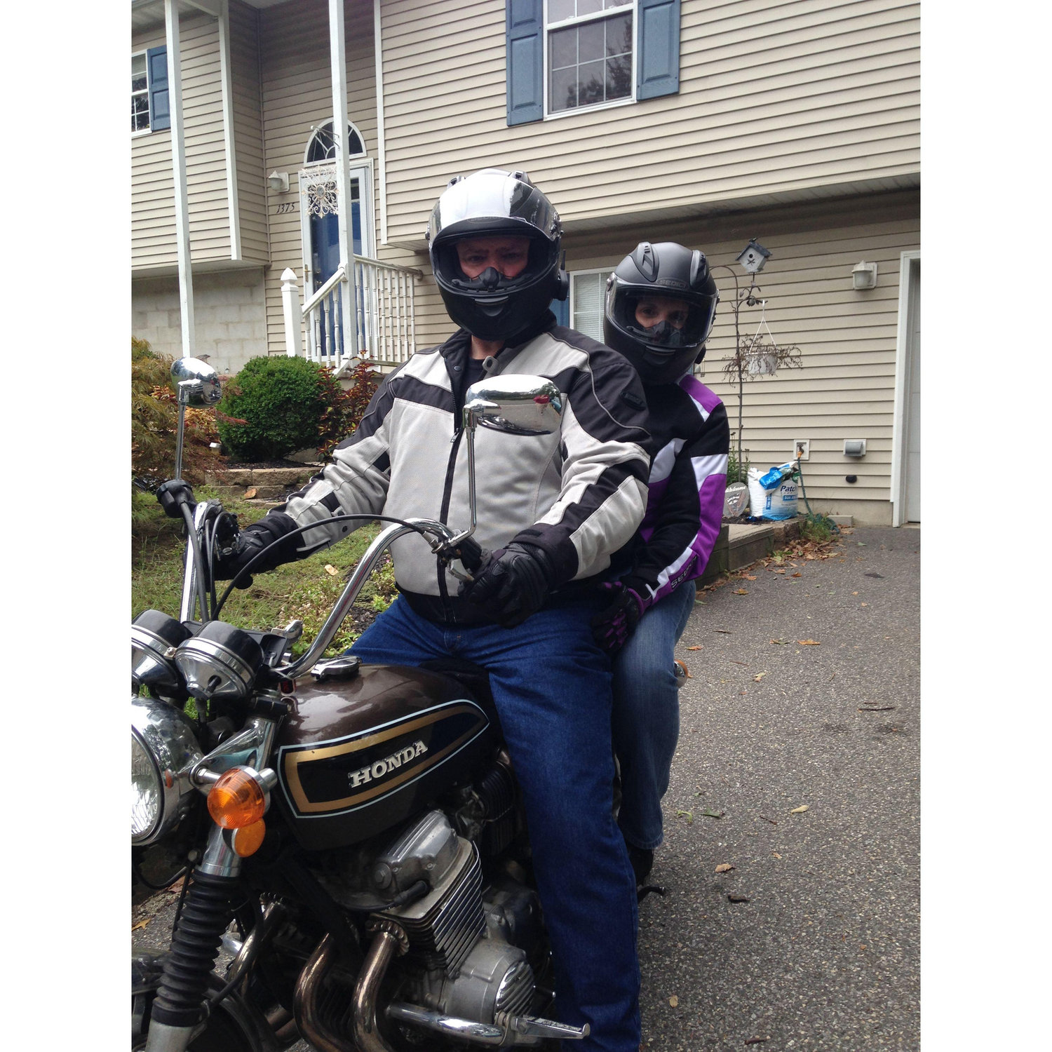"Brownie", our first motorcycle.