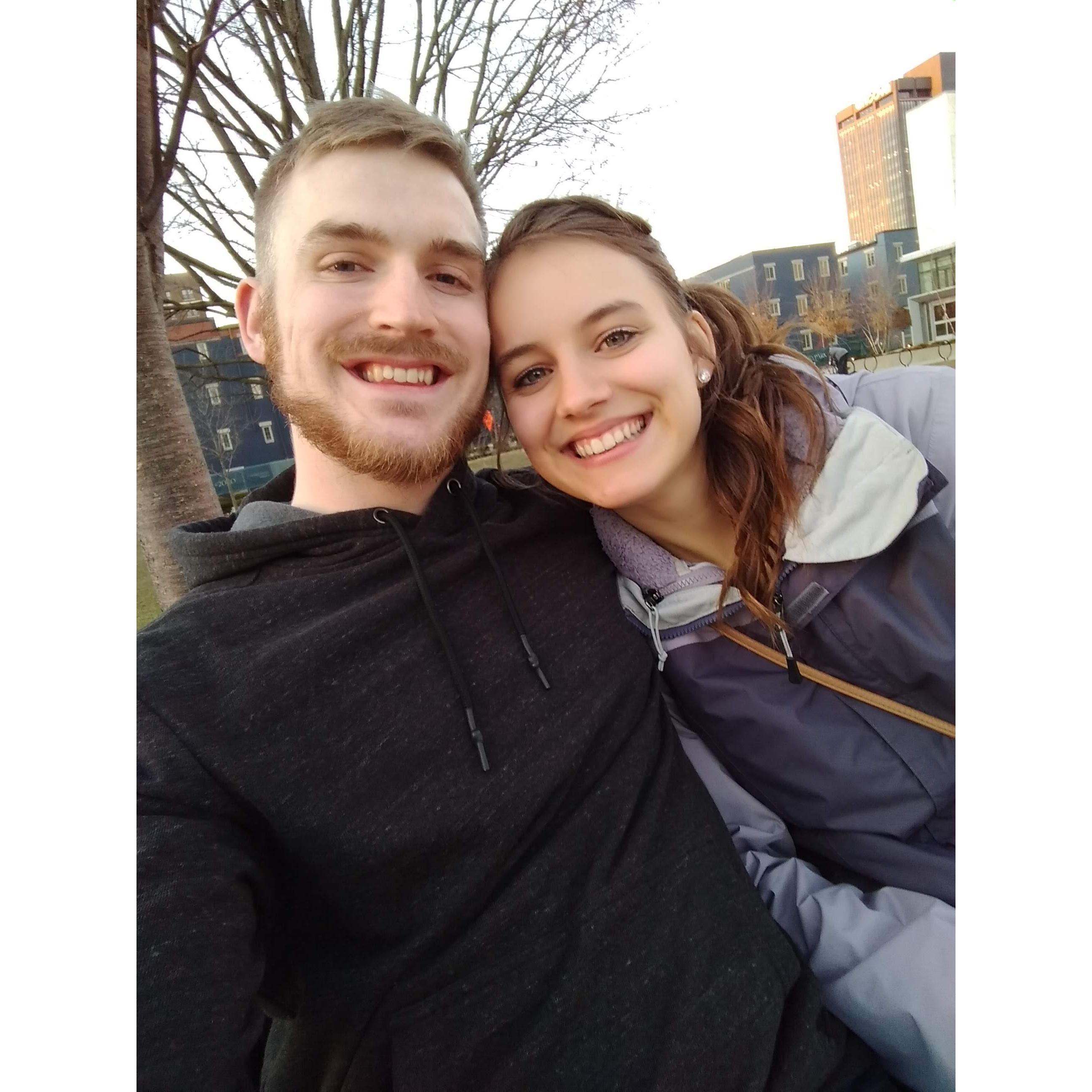 Exploring downtown Columbus before a Mitchell Tenpenny concert