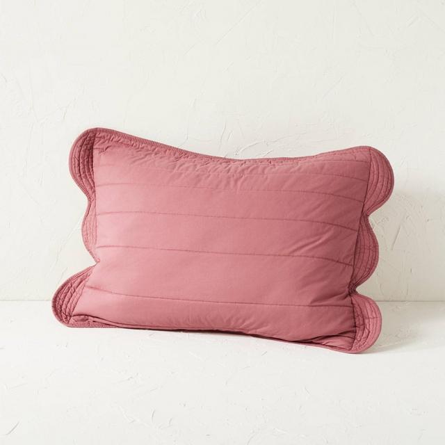 Standard Scalloped Edge Quilt Sham Mauve - Opalhouse™ designed with Jungalow™
