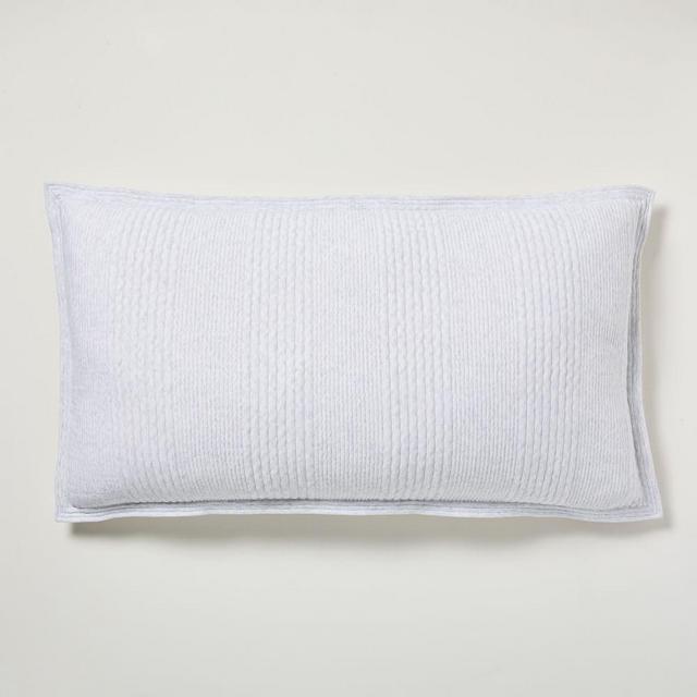 Cotton Cloud Jersey King Sham, Light Heather Gray