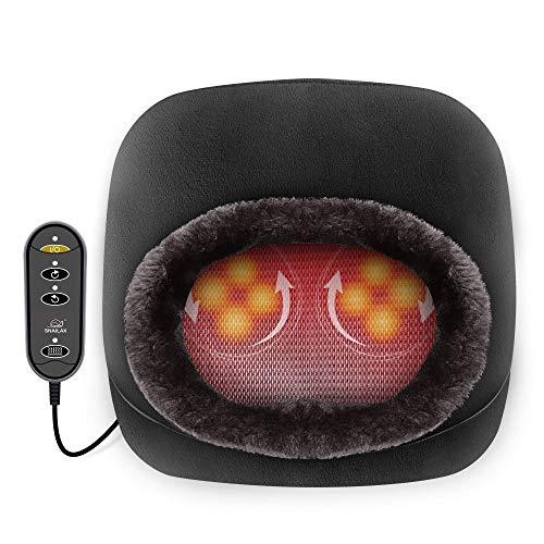 Snailax 2-in-1 Shiatsu Foot and Back Massager with Heat - Kneading Feet Massager Machine with Heating Pad, Back Massage Cushion or Foot Warmer,Massagers for Back,Leg,Foot Pain Relief