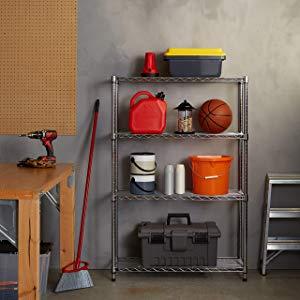 AmazonBasics 4-Shelf Shelving Unit - Black