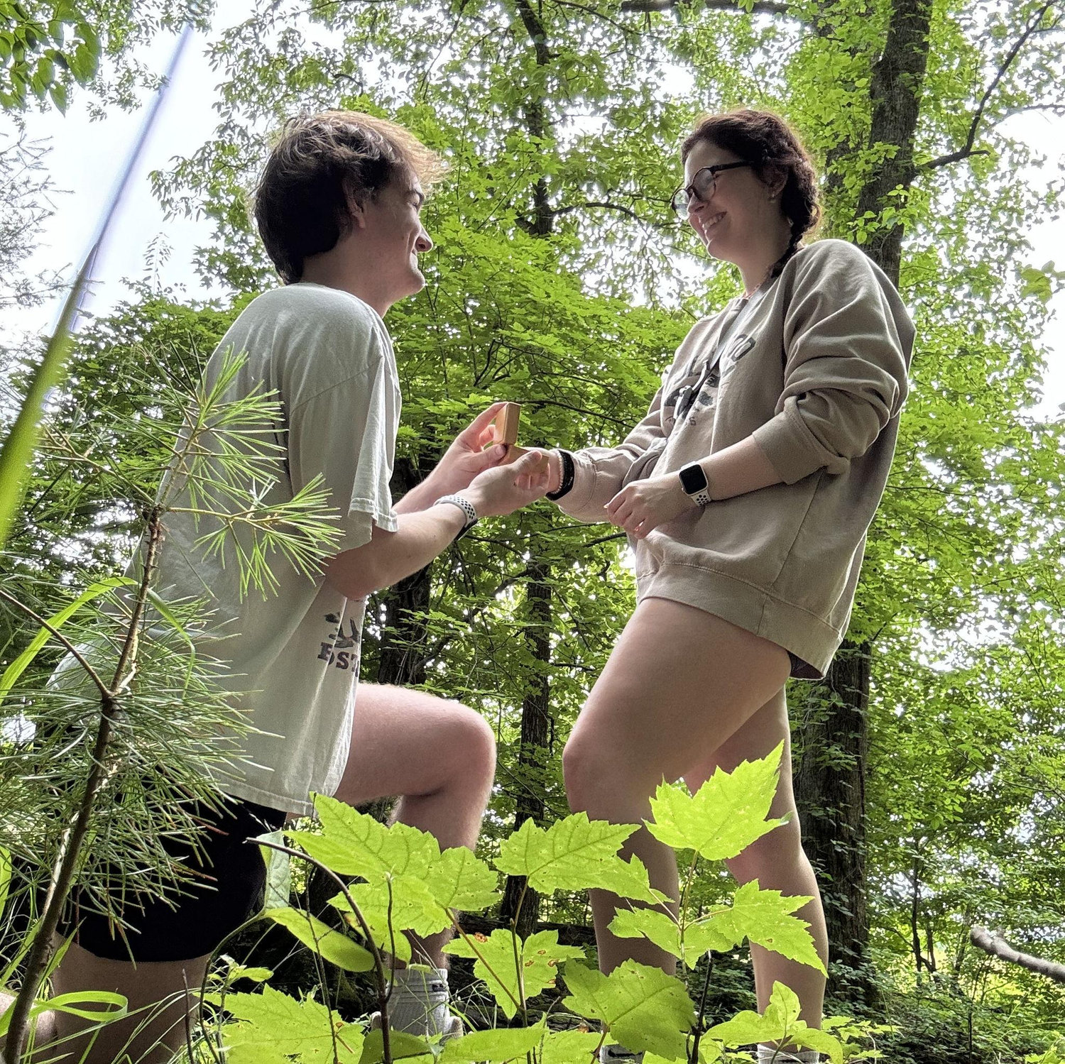 Cam proposed a few days after Jen's 22nd Birthday on a trip to Cade's Cove