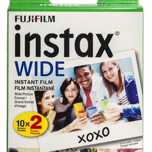 Fujifilm instax Wide Instant Film, 20 Exposures, White, New Packaging