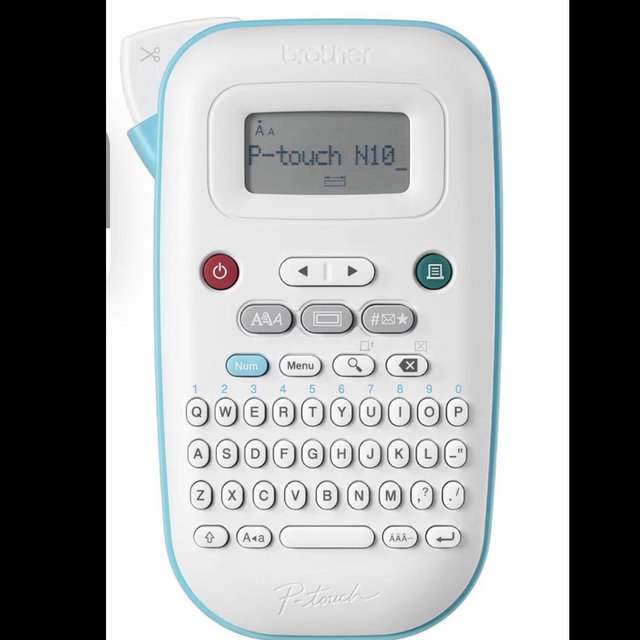 Brother P-Touch PT-N10 Personal Handheld Label Maker, Portable and Prints, P-Touch Btag ~½” (12mm) Wide Color Personalized Label Tapes,