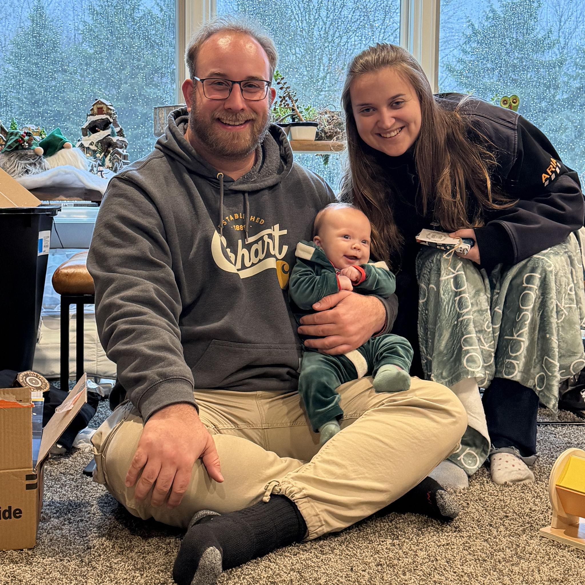 Poll family Christmas with Ashley's nephew/ our ring bearer, Jackson