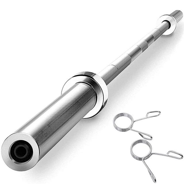 loinrodi 5ft/6ft/7ft Olympic Barbell Weight Set 2 inch Bar Standard Weightlifting Bench Press Bar for Squat with 2 Clamps