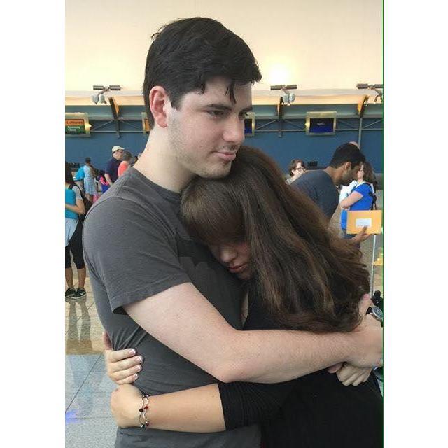 Saying "Goodbye" at the airport