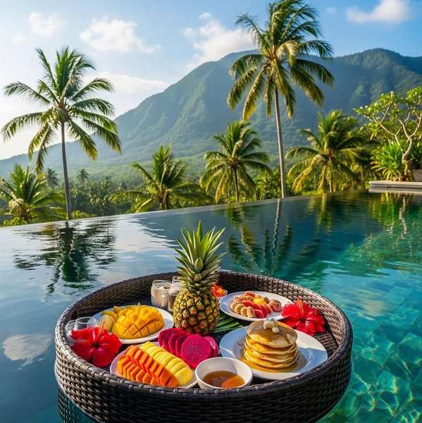 Private Villa Floating Breakfast for Two