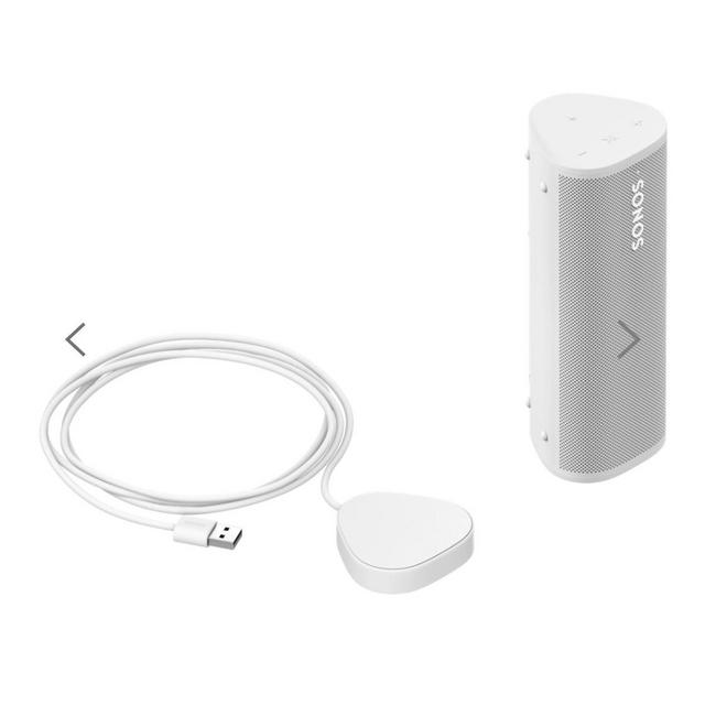 Sonos Roam 2 Bluetooth Speaker with Wireless Charger - White