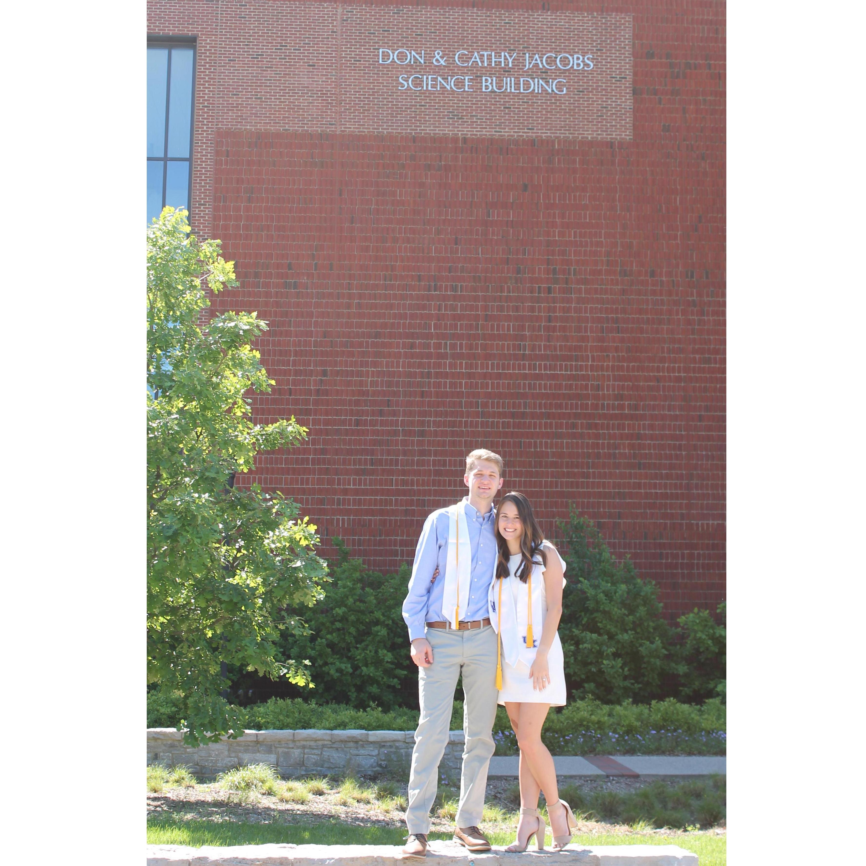 The Don and Cathy Jacobs Science Building, where we became friends in Organic Chemistry lab and then spent most of our time on campus.