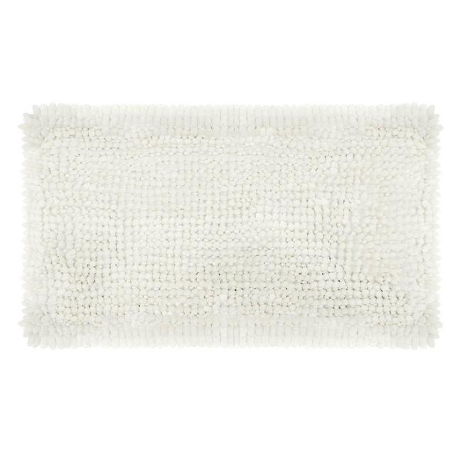 Laura Ashley® Butter Chenille 20-Inch x 34-Inch Bath Rug in White