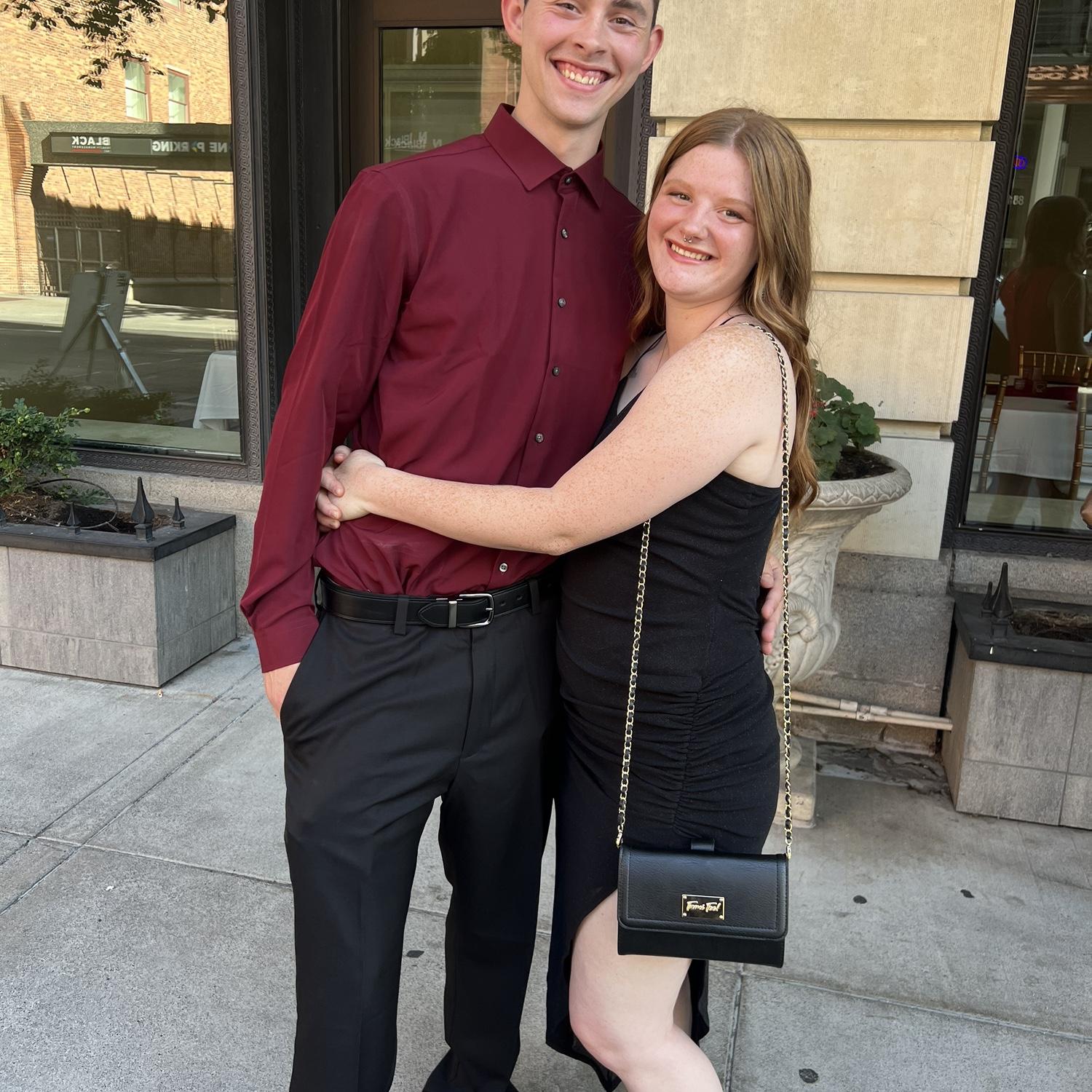 Gavin and I enjoying his cousin Loryn’s wedding Summer 2023