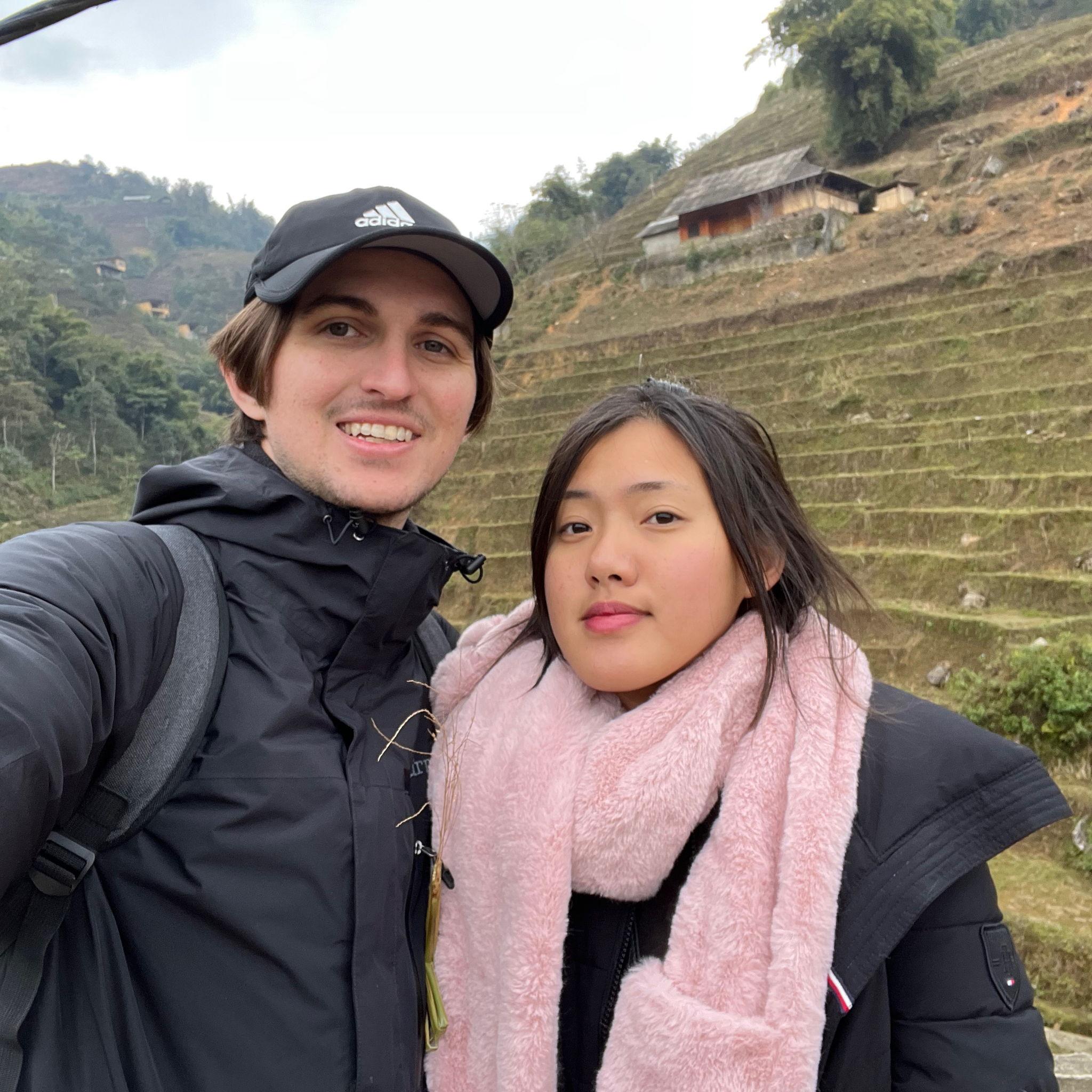 Pit-stop for a selfie to show off those terraces on the Sapa mountains