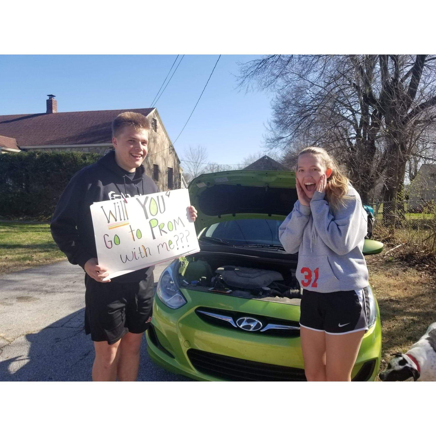 Will's promposal for our second prom! This time Alyssa luckily had more than 2 weeks to find a dress unlike the first one.