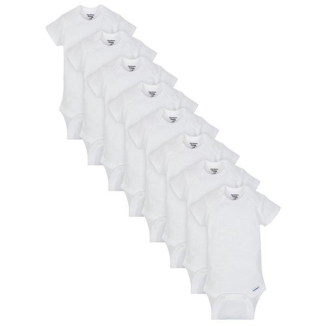 Organic Onesies Short Sleeve Bodysuits, 8-Pack