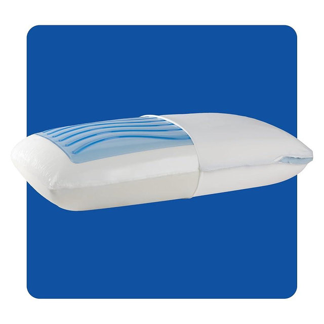 Sealy Dreamlife Standard Size Memory Foam Cooling Pillow with SealyChill Cooling Gel, Removable Machine-Washable Cover, Made in The USA