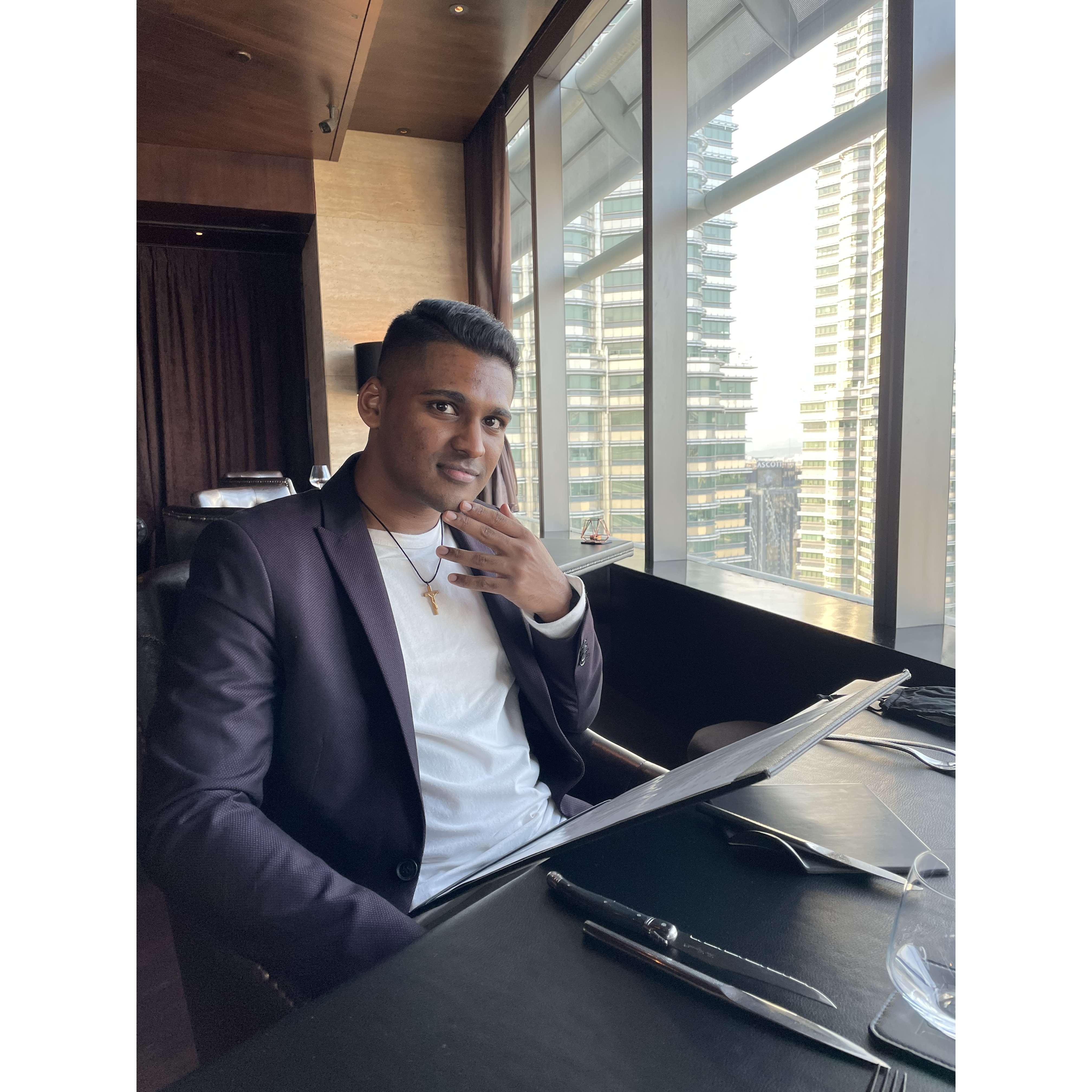 Joshua nervously wondering if Melissa would say yes!