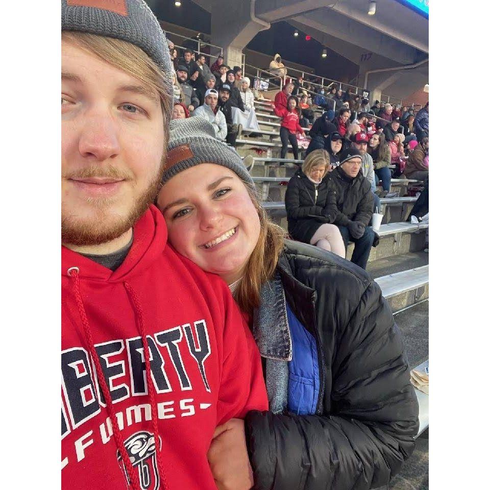 Those that know us, know Andrew is not the biggest sports fan. But even college football is fun together!