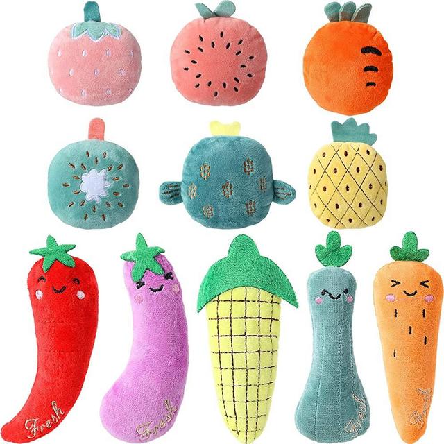 11 Pieces Cat Toy Catnip Toys for Cat, Catnip Toy, Cat Chew Toys Pillow Toys Outdoor Indoor Kittens Entertaining Toys Interactive Cat Toys in 20 Different Farm Theme Design for Kitty Cat