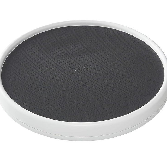 Copco Pro Non-Skid Pantry Cabinet Lazy Susan Turntable, 15-Inch, Charcoal