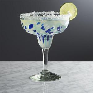 Rue Blue Margarita Glass