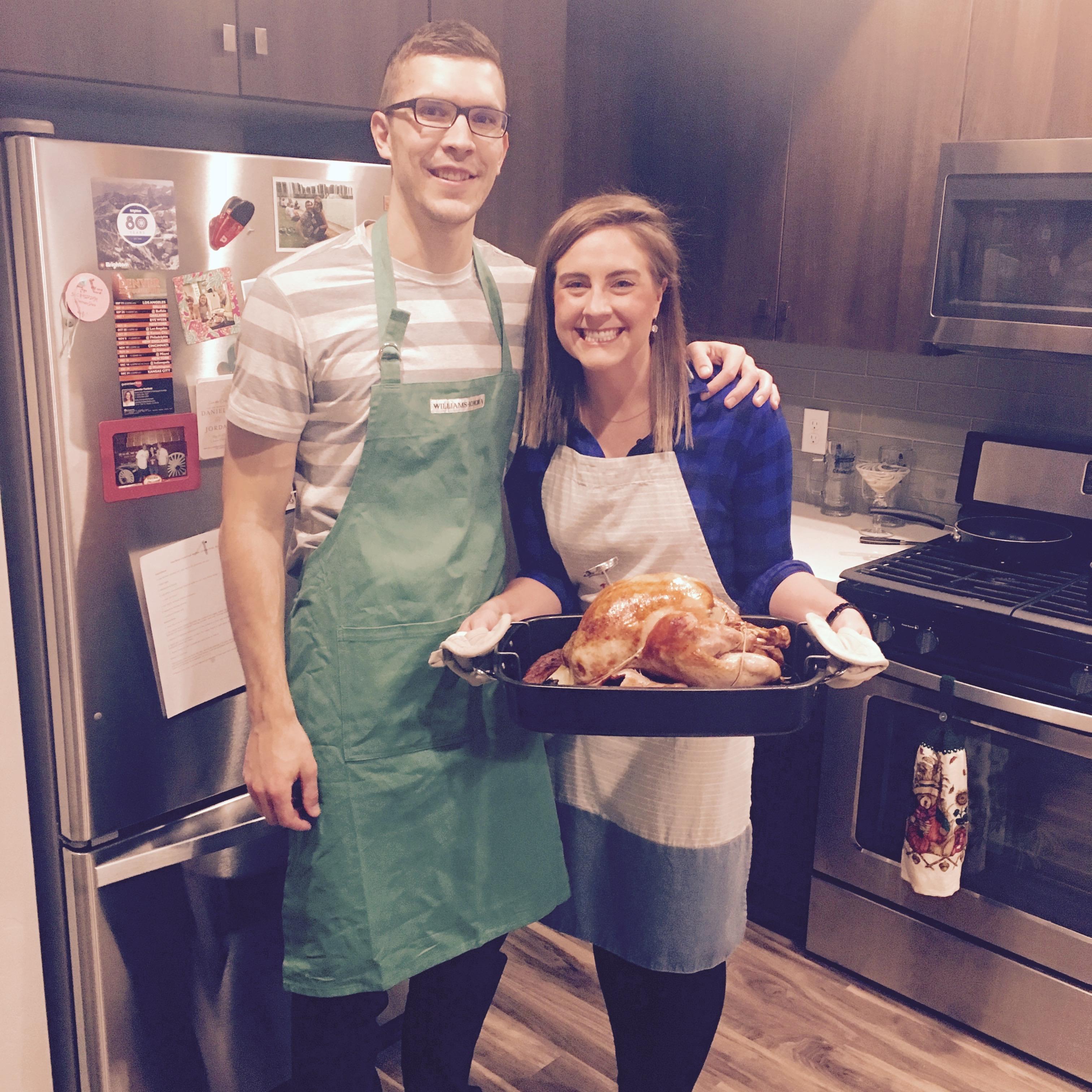 February 23, 2017: First Thanksgiving where Madison and Joel are responsible for cooking the turkey! After days of basting, the couple is pleased to report the bird turned out incredible!
