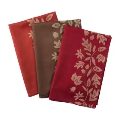 DII Design Imports Fall Harvest Vine Jacquard Dish Towel (Set of 3)