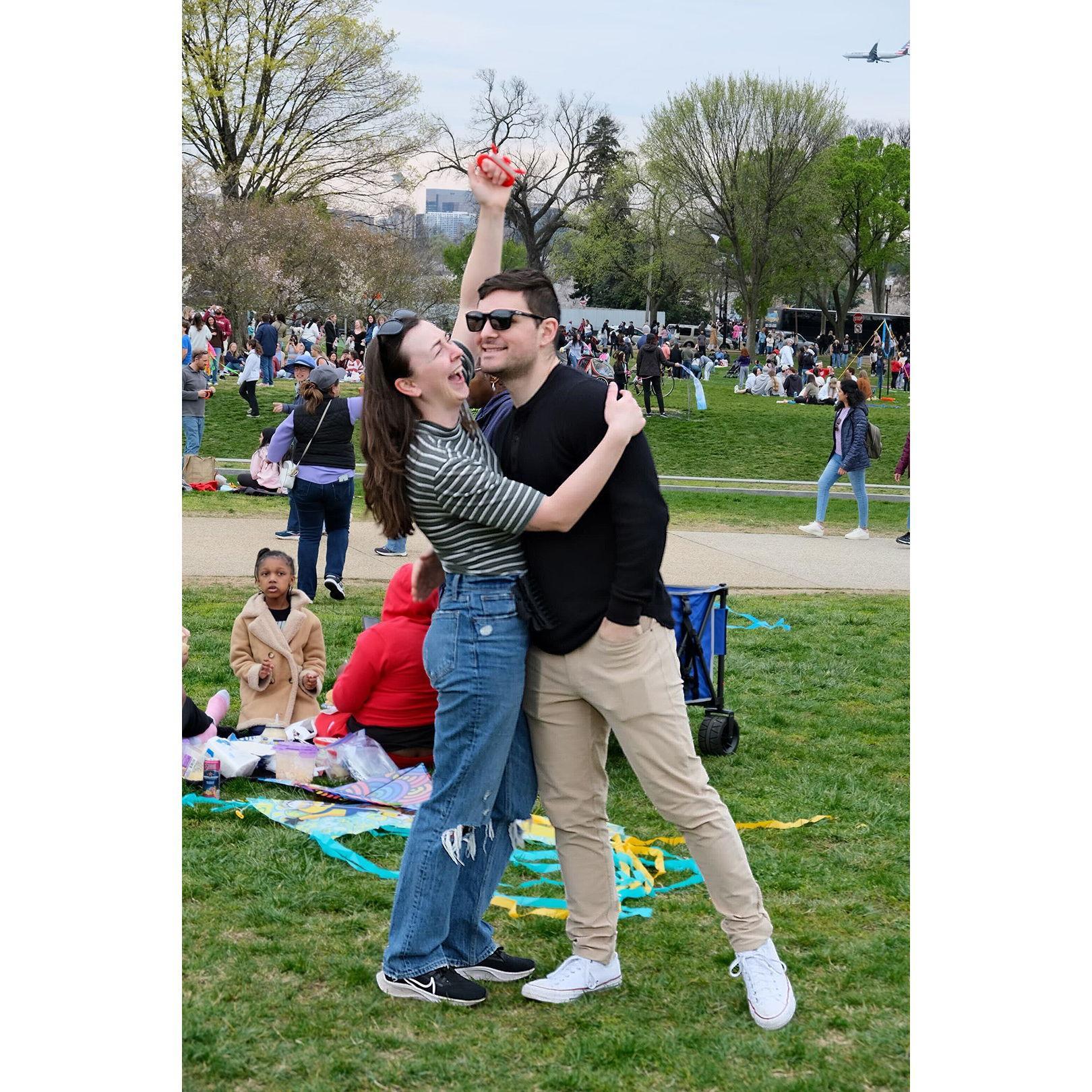Moments after Masen was smacked in the head by a kite.
