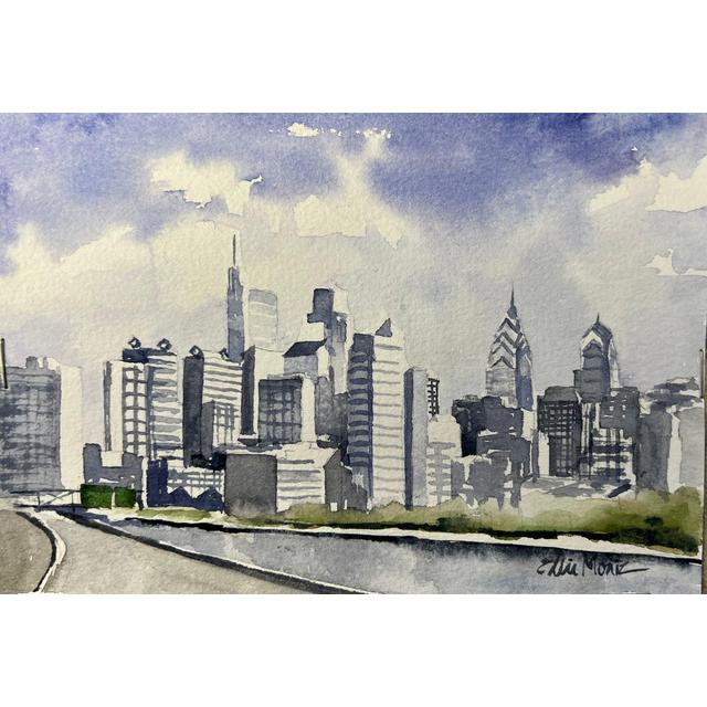 Small Skyline 5x7 Watercolor
