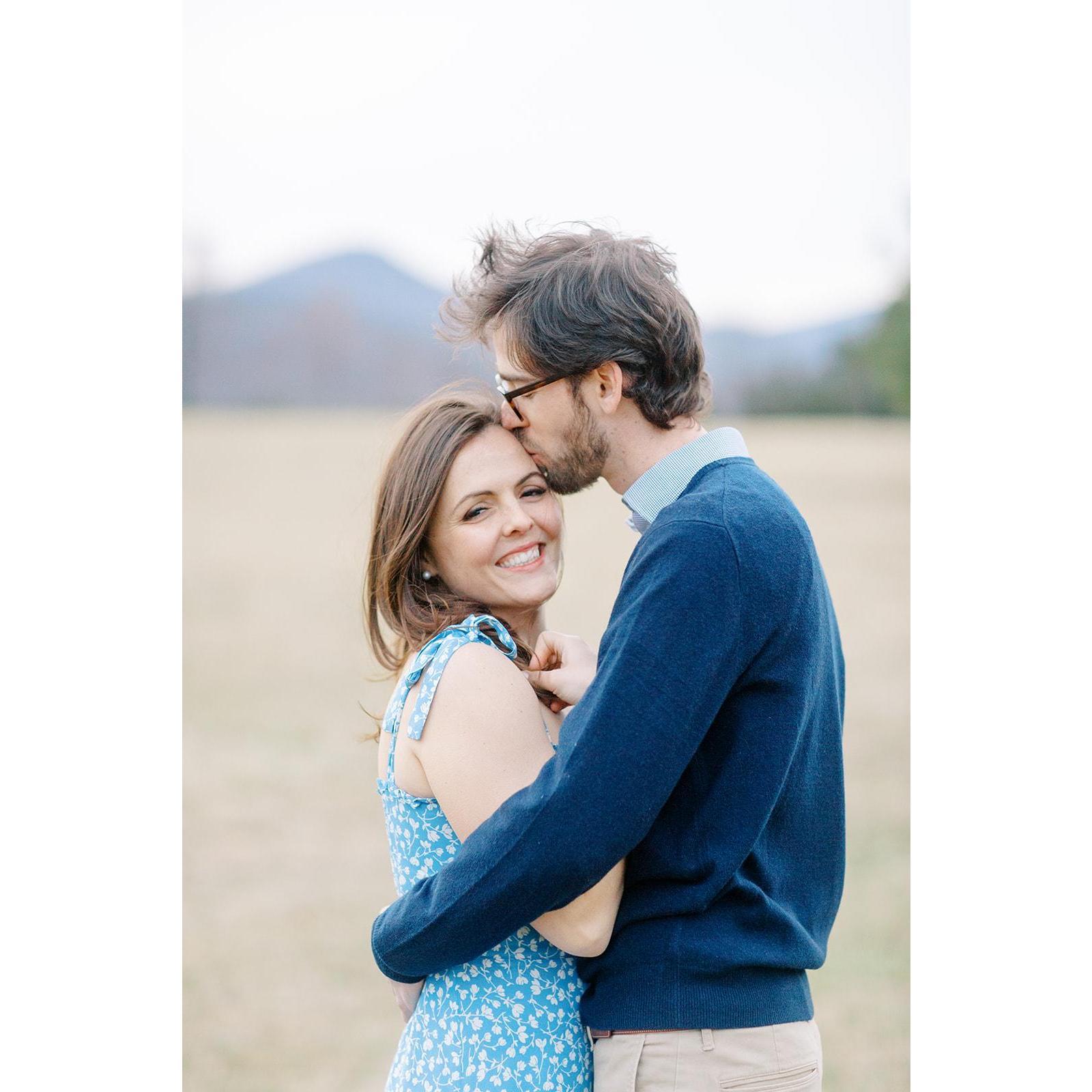 Engagement photos in Charlottesville, VA in March 2021