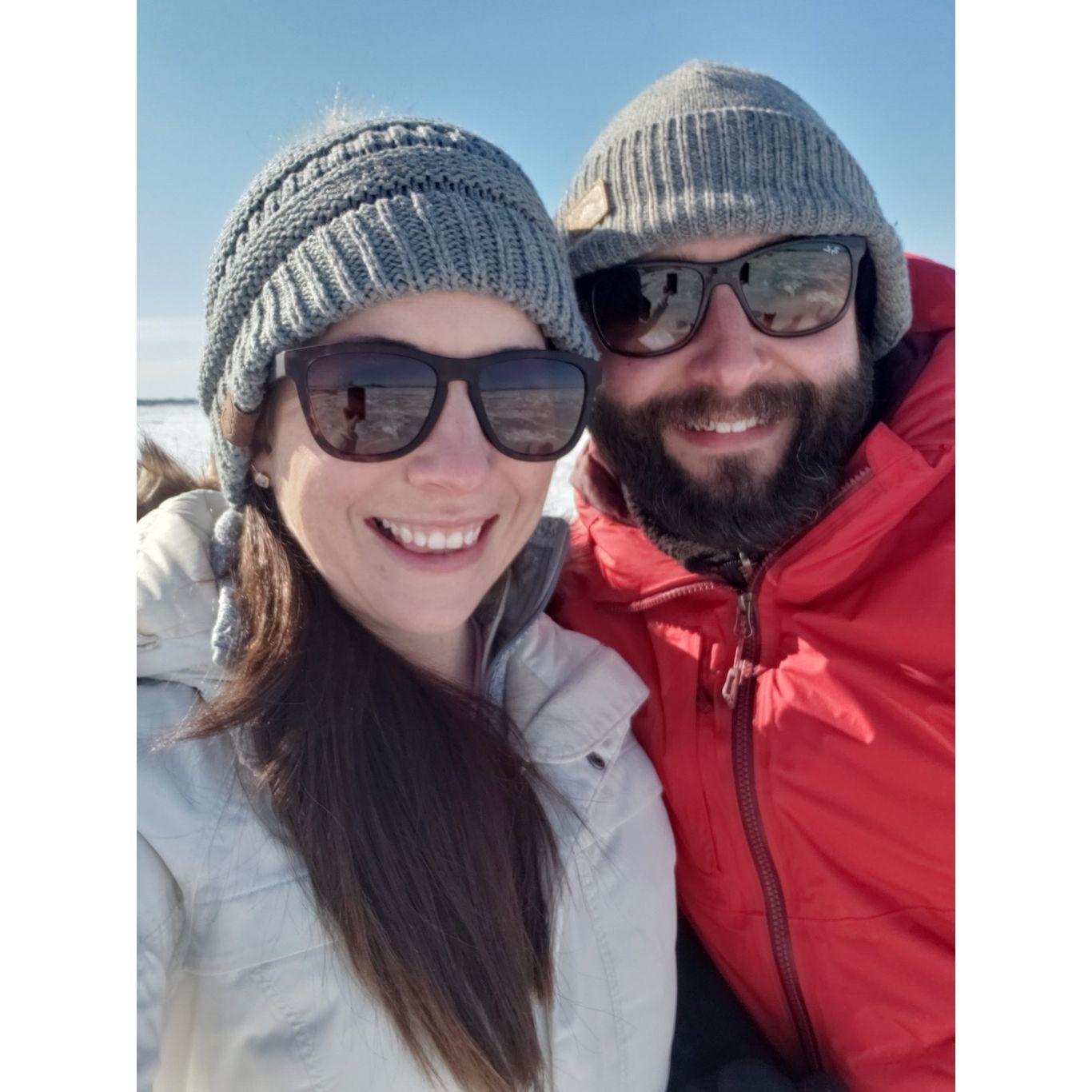 Took the opportunity to explore a frozen Lake Superior when we stayed in Duluth